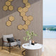 DECORIF Set 6 panouri decorative acustice hexagonale pentru perete