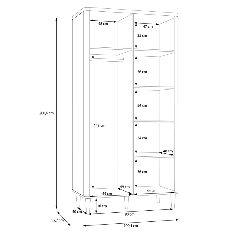 PRISCILLA Dulap 2 uși