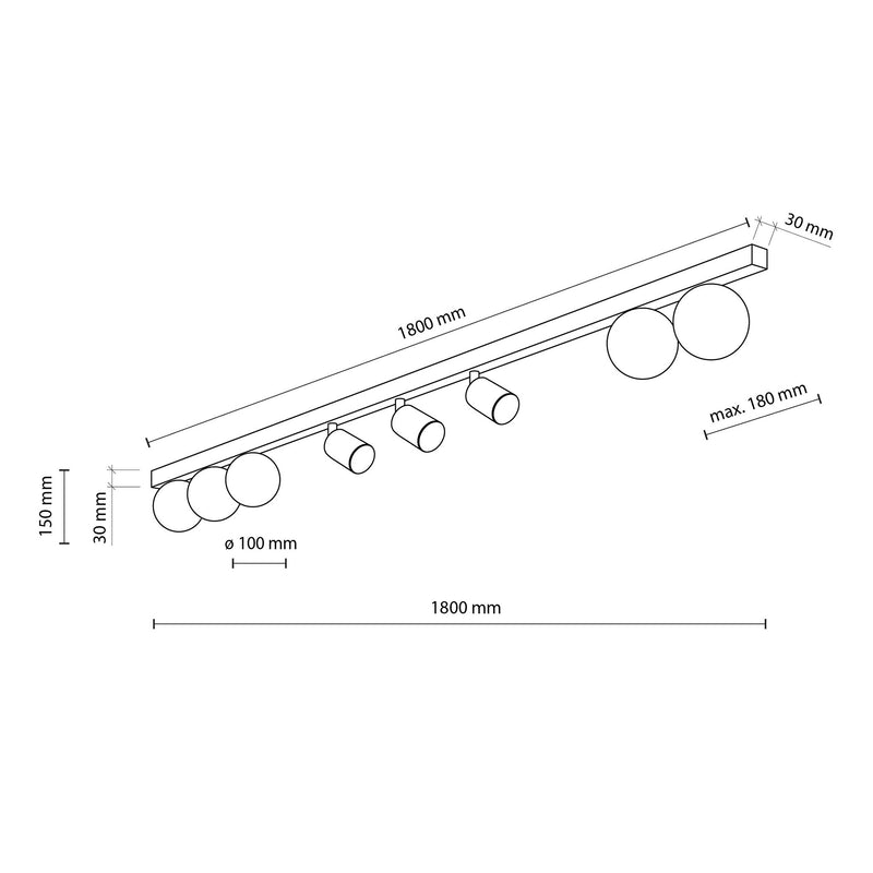 VOX Plafonieră 3x10W GU10+5x8W G9 LED