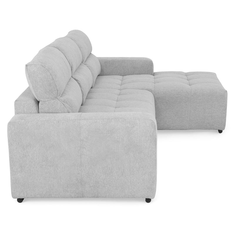 ALLYSON Colțar extensibil, șezlong stânga/dreapta, stofă