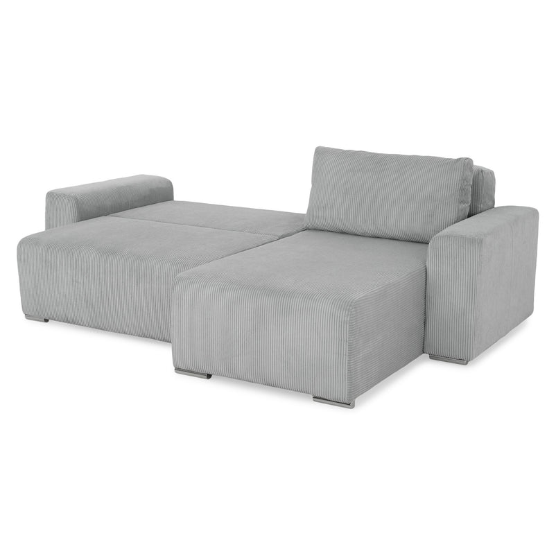 ONDINE Colțar extensibil, șezlong interschimbabil, ladă depozitare, stofă