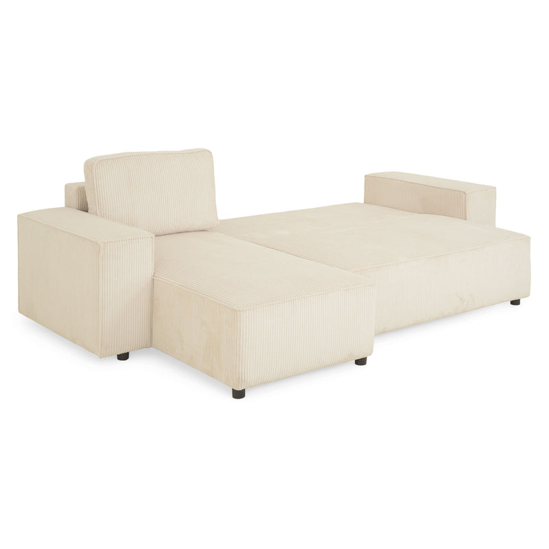 AINE Colțar extensibil, șezlong interschimbabil cu ladă depozitare, stofă