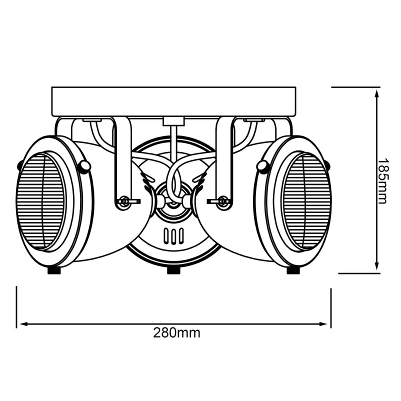 CARMEN Plafonieră 3x4.5W GU10
