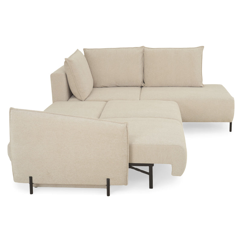 GRIGNY Colțar extensibil, șezlong stânga, ladă depozitare, stofă