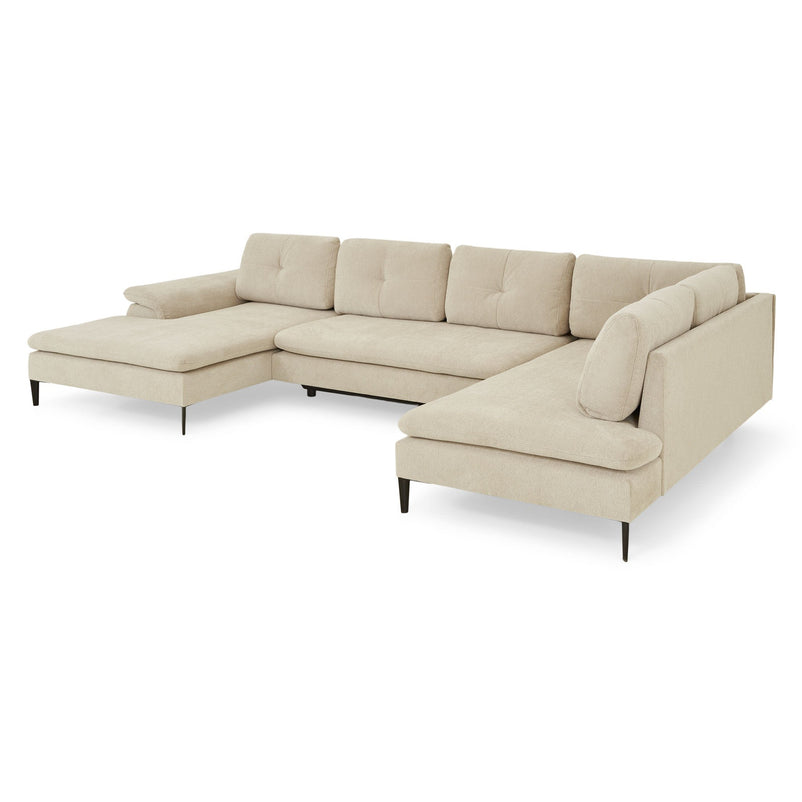 LAVRIK Colțar extensibil, șezlong stânga/dreapta, stofă