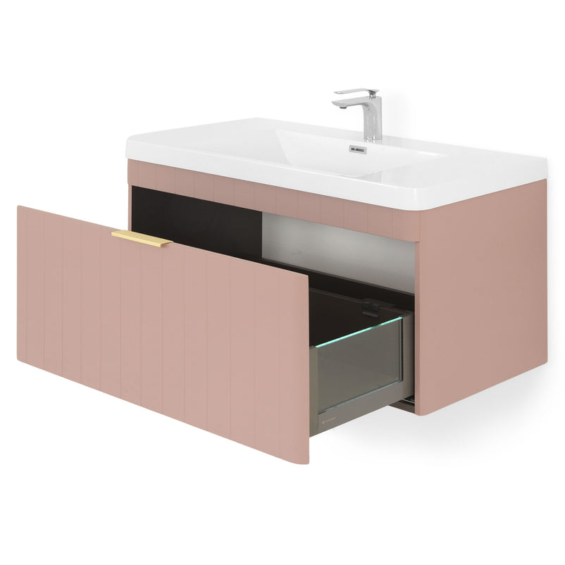 BLOOM Set mobilier baie, mască lavoar și lavoar