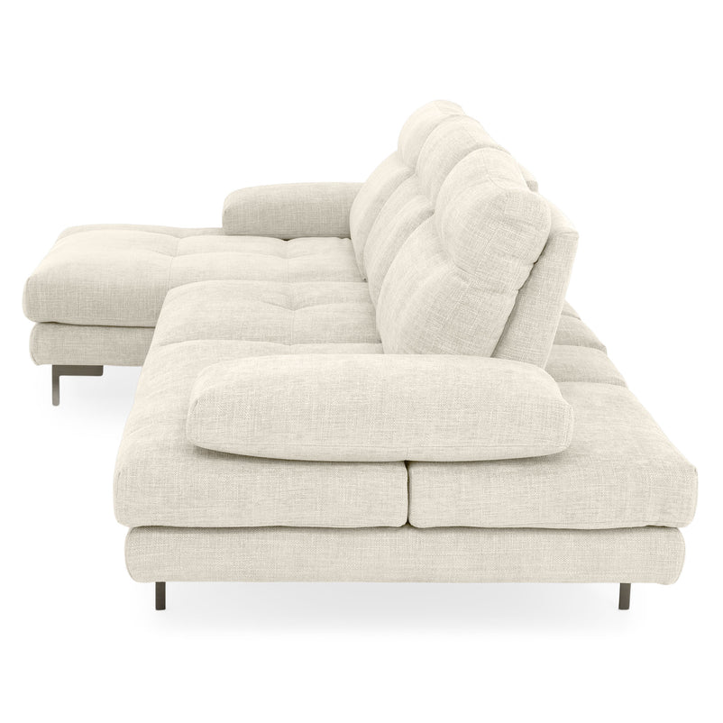 MISTERY Colțar șezlong stânga/dreapta cu mecanism manual spătar și brațe, stofă