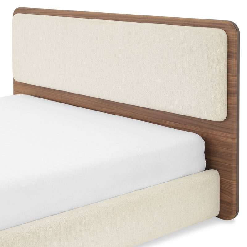 CAMERON Pat tapițat, 180x200cm, cu somieră inclusă