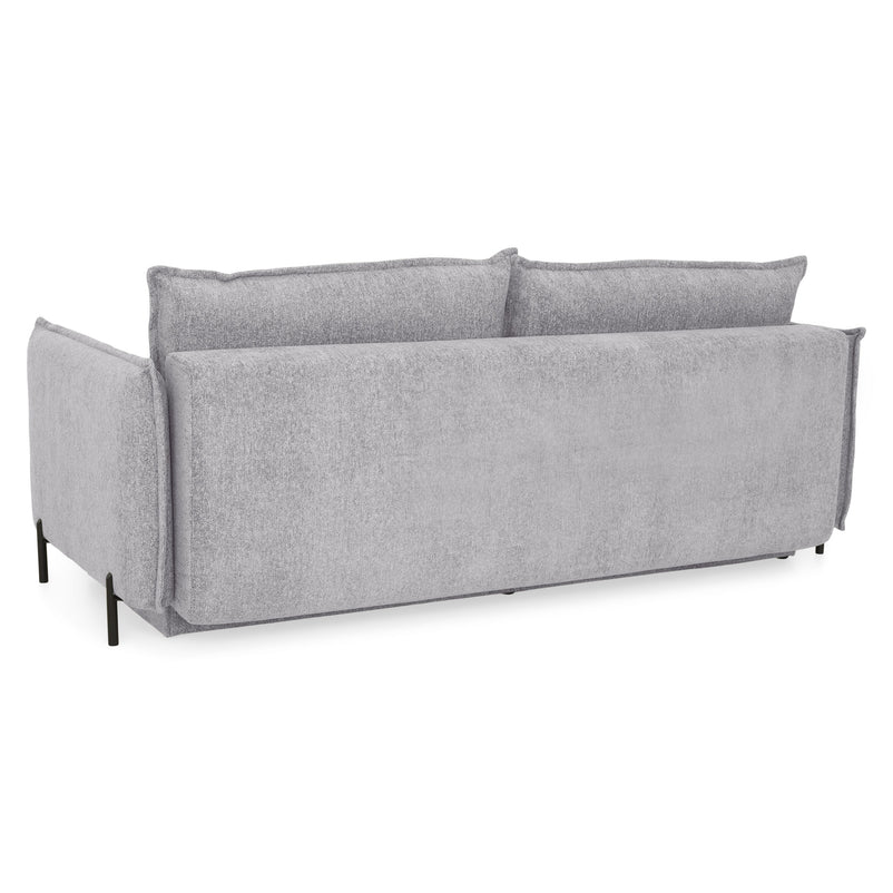 MOODY Canapea extensibilă, 3 locuri, ladă depozitare, stofă