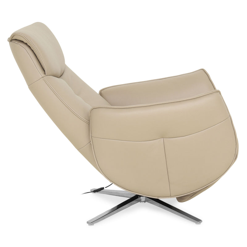 ADLER Fotoliu rotativ cu recliner electric, stofă