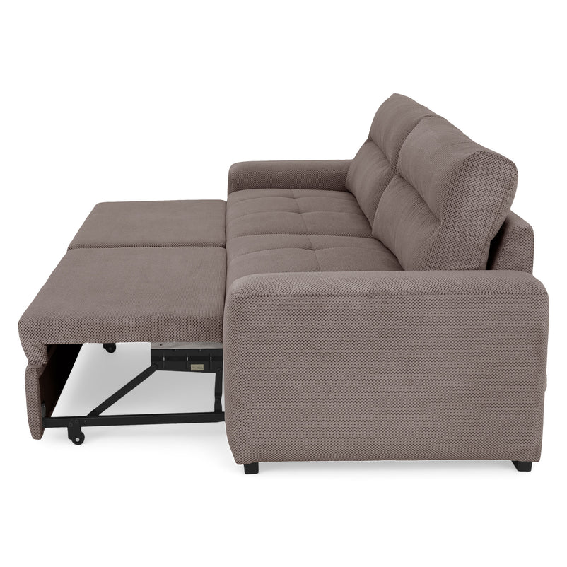 WIDE Canapea extensibilă, 4 locuri, stofă