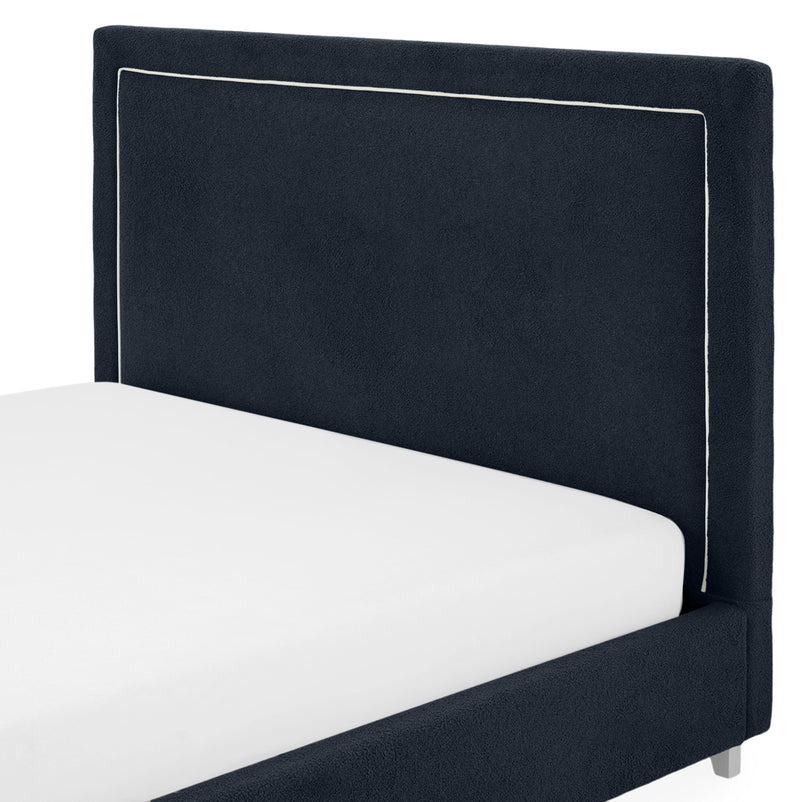 KOLLE Pat tapițat, 160x200cm, somieră și ladă depozitare incluse