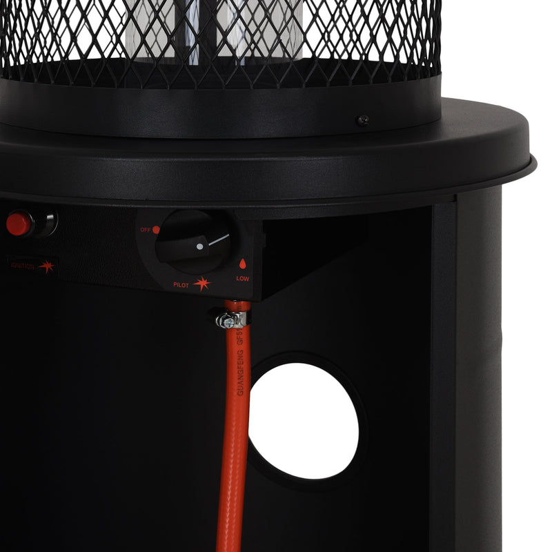 NOVU Încălzitor pe gaz, 11.2 kW, cu flacără vizibilă și tub din sticlă borosilicată