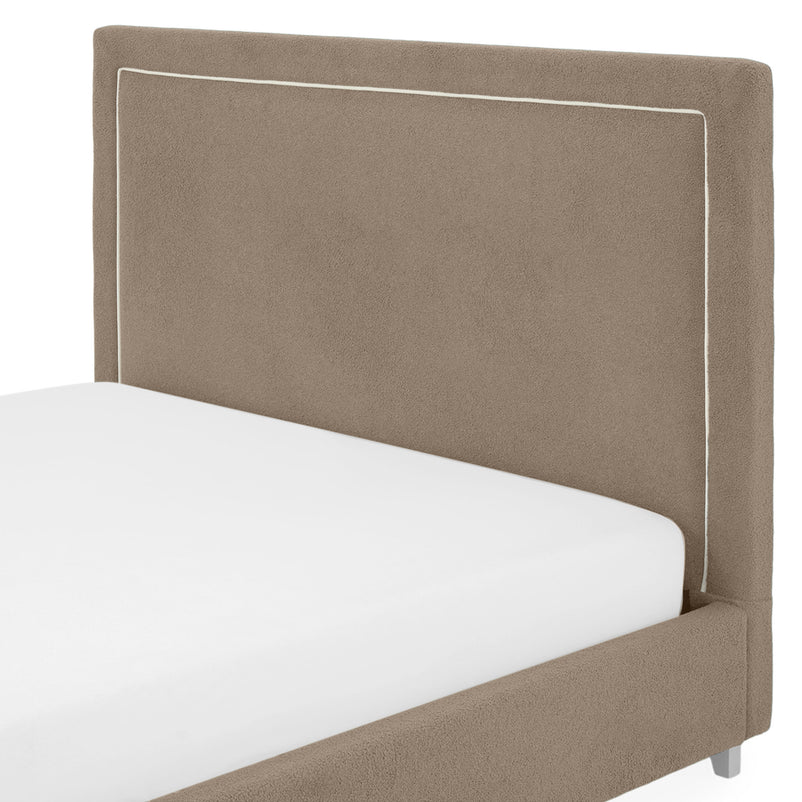 KOLLE Pat tapițat, 160x200cm, somieră și ladă depozitare incluse