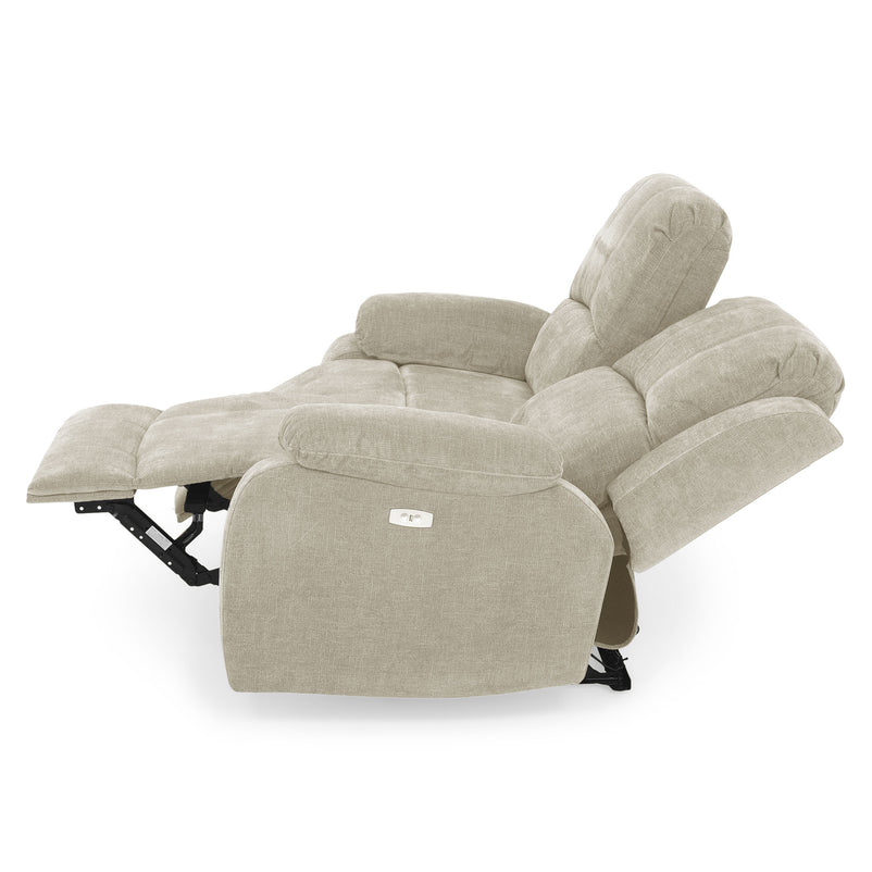 ALMATY Canapea 2 locuri, 2 reclinere electrice, stofă