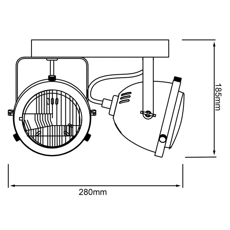CARMEN Plafonieră 2x4.5W GU10