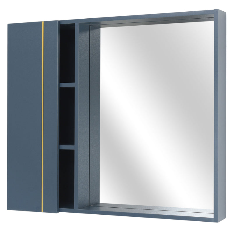 MARINE Set mobilier baie, mască lavoar 2 sertare, lavoar ceramică și dulap baie suspendat cu oglindă