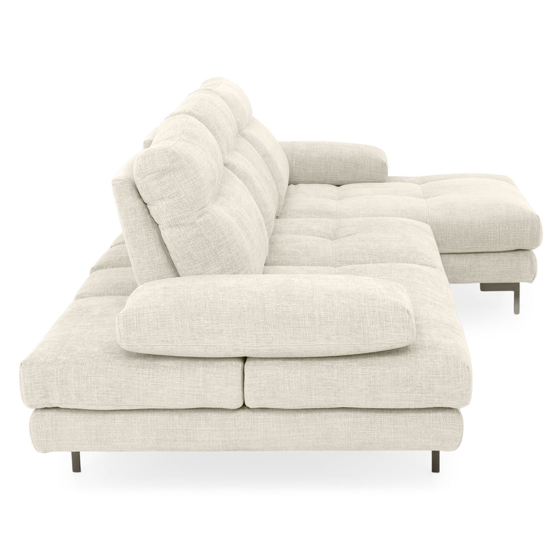 MISTERY Colțar șezlong stânga/dreapta cu mecanism manual spătar și brațe, stofă