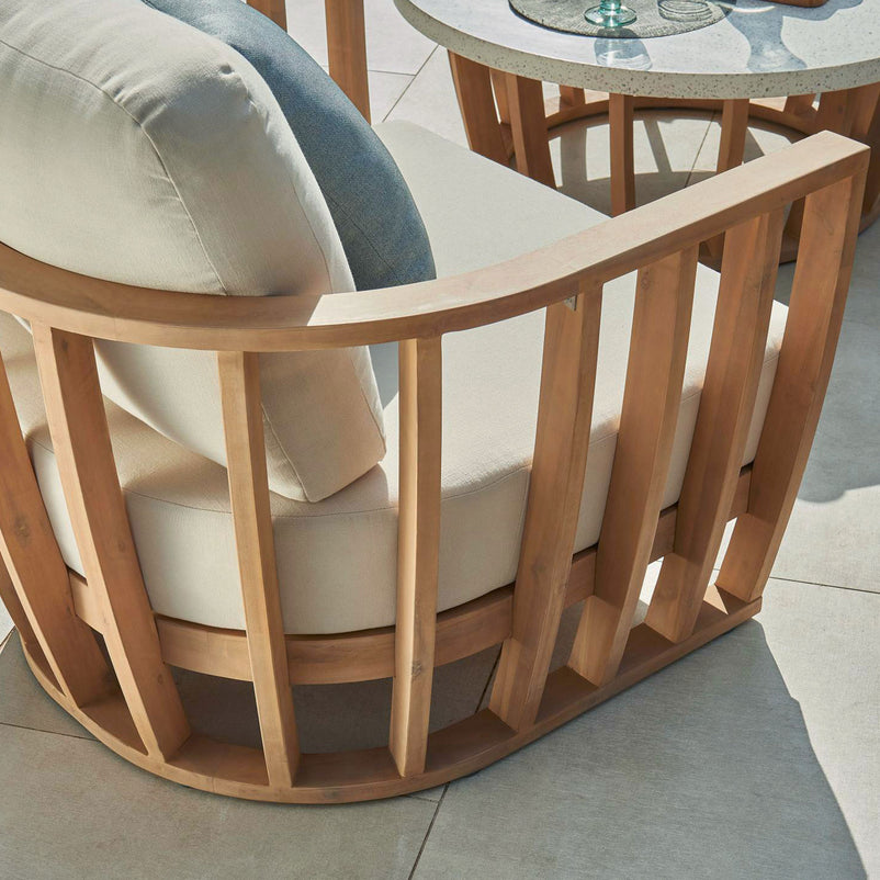 WOODLAND Set mobilier terasă/grădină, 2 fotolii, canapea și măsuță