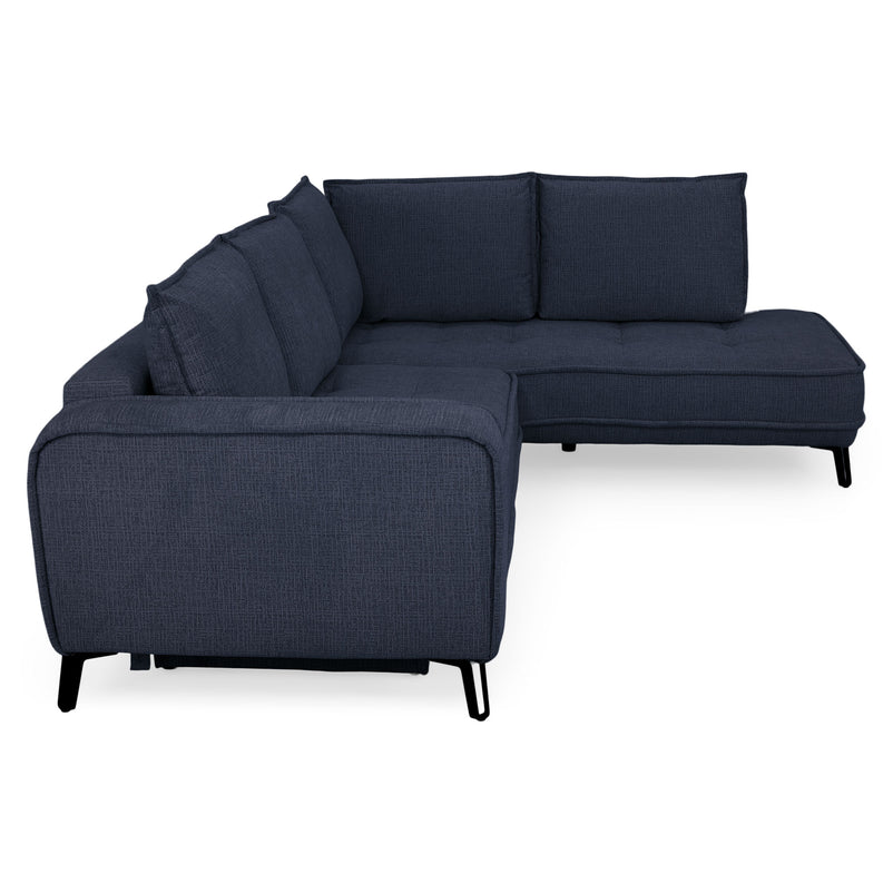 CHOLET Colțar extensibil, șezlong stânga/dreapta, ladă depozitare, stofă