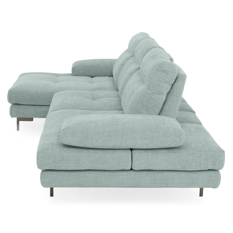 MISTERY Colțar șezlong stânga/dreapta cu mecanism manual spătar și brațe, stofă