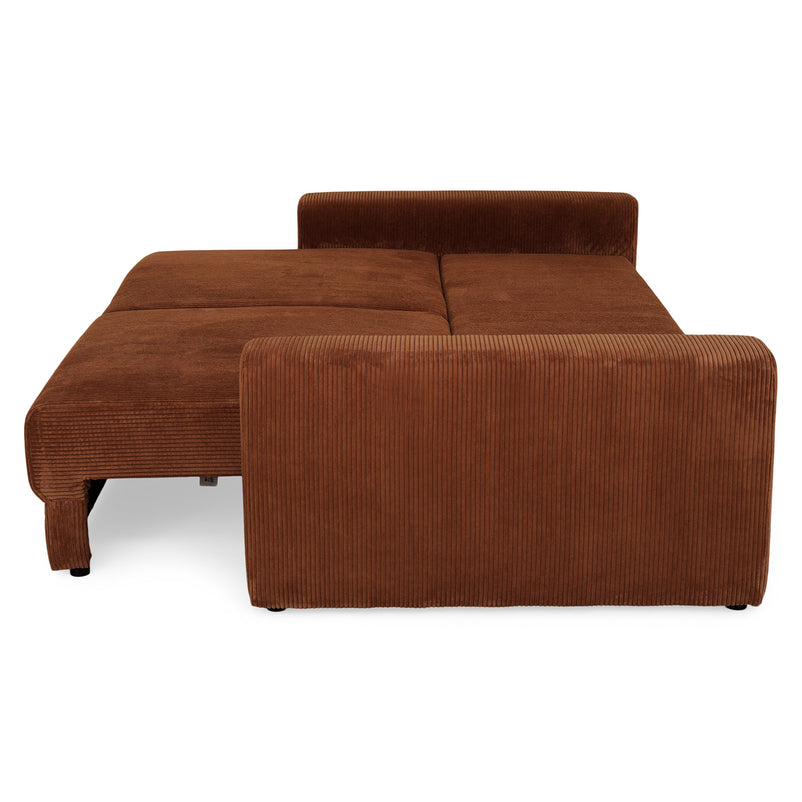 MELUN Canapea extensibilă, 3 locuri, ladă depozitare, stofă