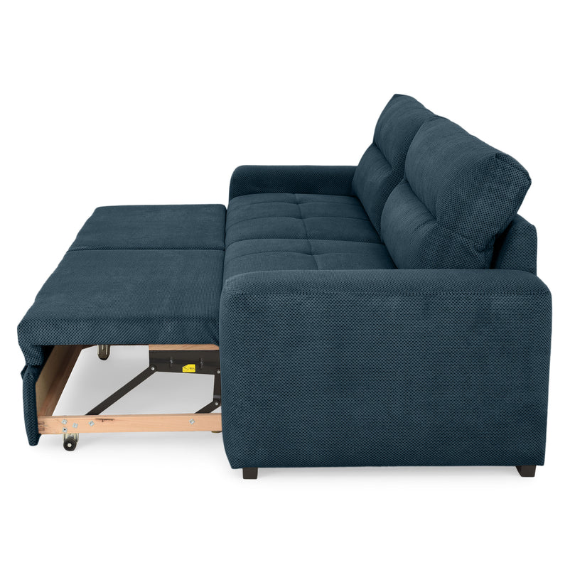 WIDE Canapea extensibilă, 4 locuri, stofă