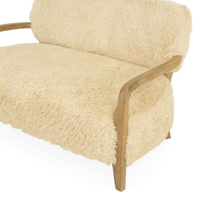 CERVINIA Canapea 2 locuri, imitație blană