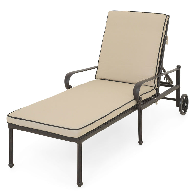 KINGSTON Set mobilier terasă/grădină, 2 șezlonguri și măsuță