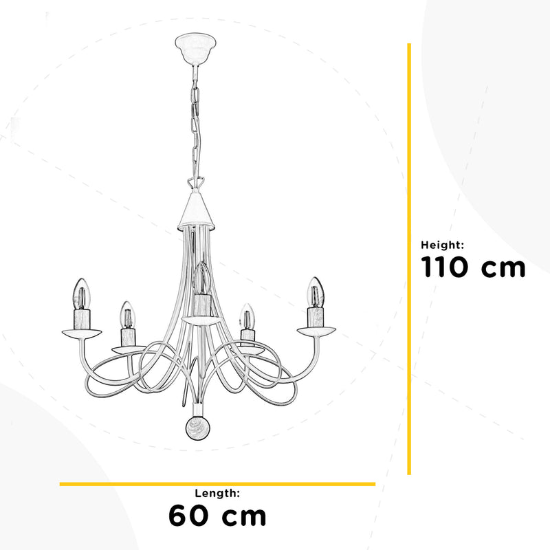 MILVIA Lustră 5x6W E14
