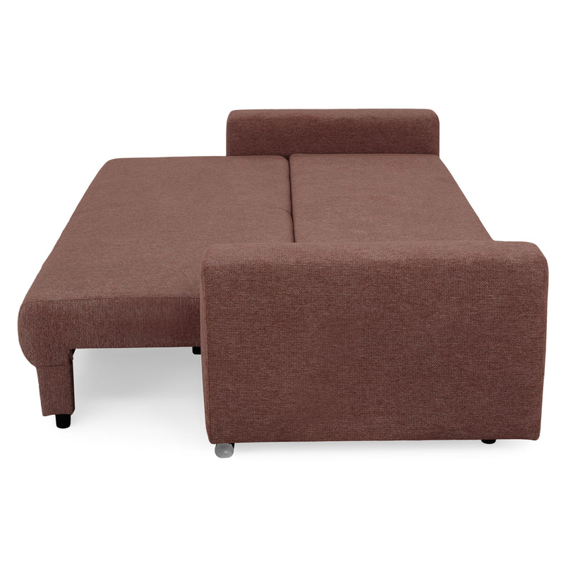 ANTONY Canapea extensibilă, 3 locuri, ladă depozitare, stofă