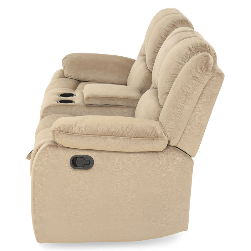 NOLE Canapea 2 reclinere manuale, consolă și sertar