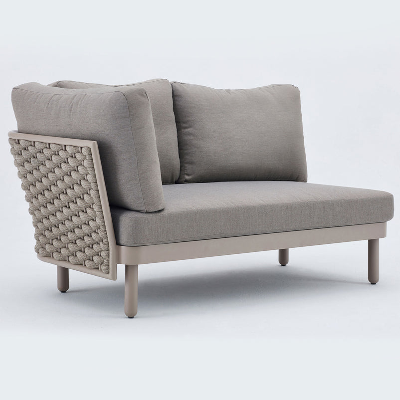 CALOOCAN Set mobilier terasă/grădină, colțar, fotoliu, taburet și măsuță