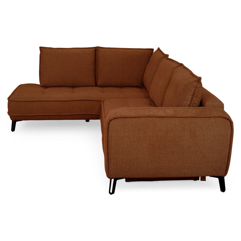 CHOLET Colțar extensibil, șezlong stânga/dreapta, ladă depozitare, stofă