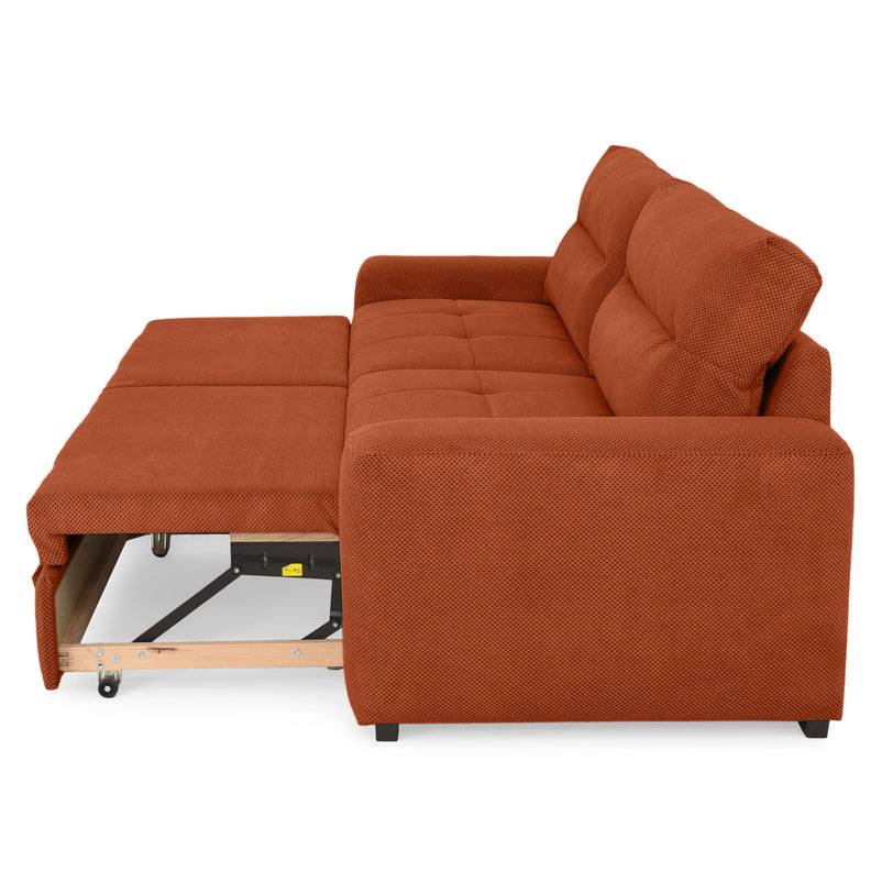 WIDE Canapea extensibilă, 4 locuri, stofă