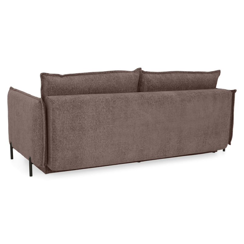 MOODY Canapea extensibilă, 3 locuri, ladă depozitare, stofă