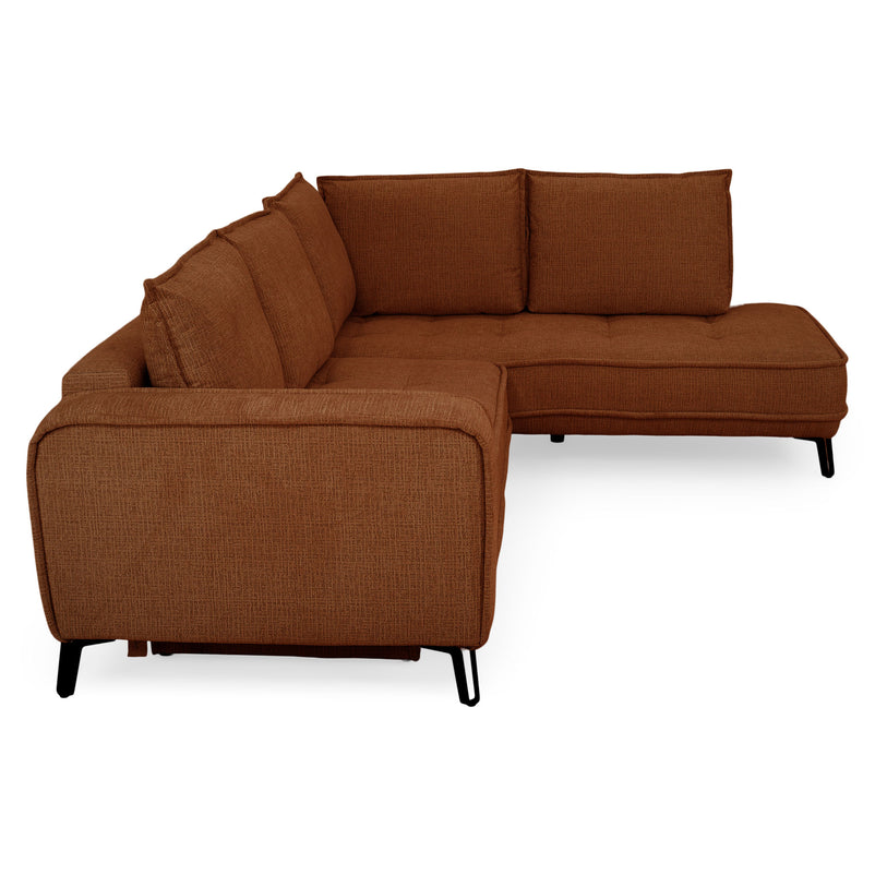 CHOLET Colțar extensibil, șezlong stânga/dreapta, ladă depozitare, stofă