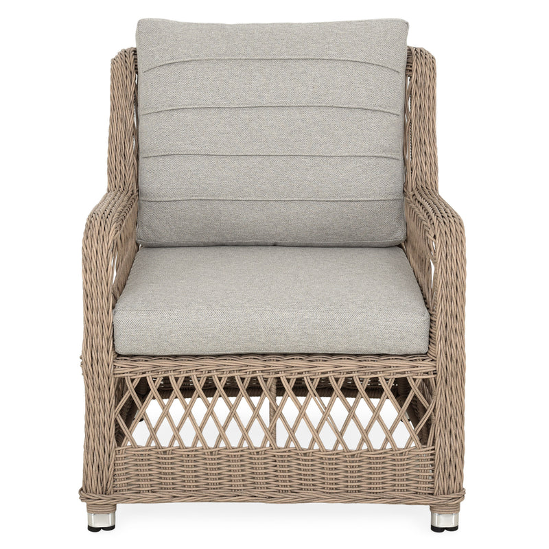 COSETTE Set mobilier terasă/grădină, 2 fotolii, 2 taburete, canapea și masă