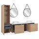 ARTEMIDE/HORIK/SANSA  Set mobilier baie, mască lavoar, lavoar, top, 2 oglinzi, dulap înalt
