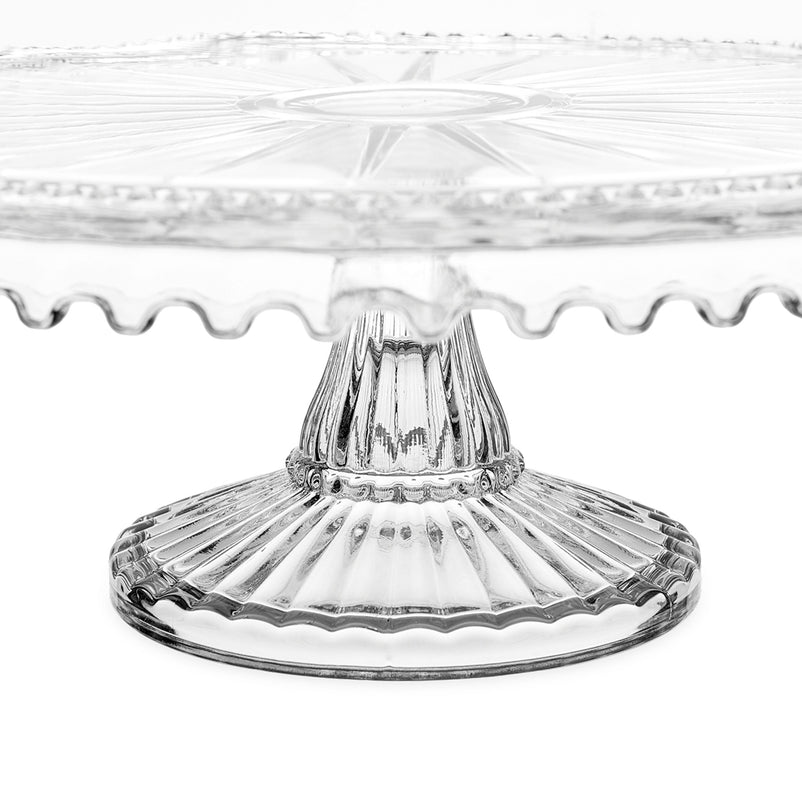 DOME Platou cu picior și capac, sticlă, D.28cm