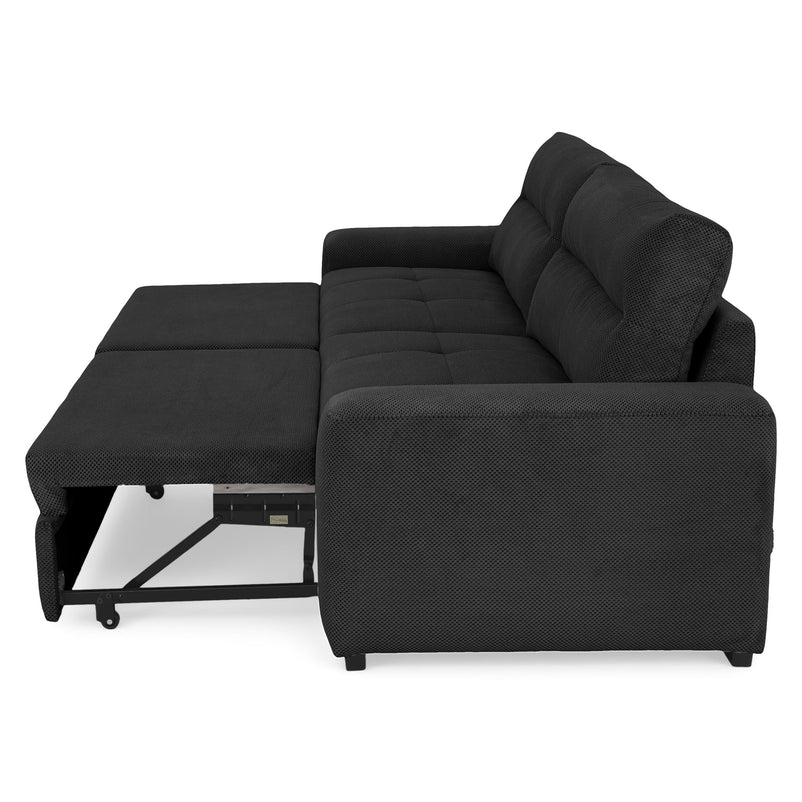 WIDE Canapea extensibilă, 4 locuri, stofă