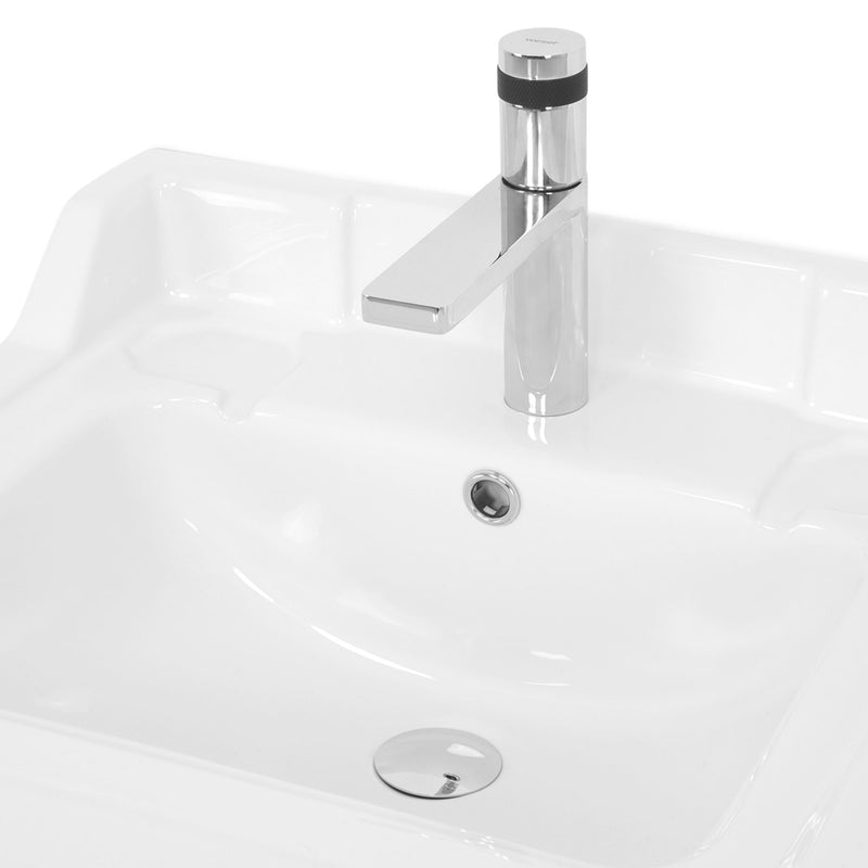 NALA Lavoar suspendat cu semi-piedestal, ceramică