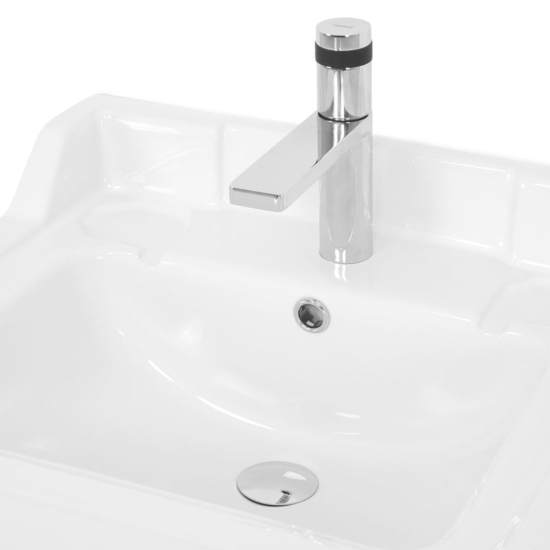 NALA Lavoar suspendat cu semi-piedestal, ceramică