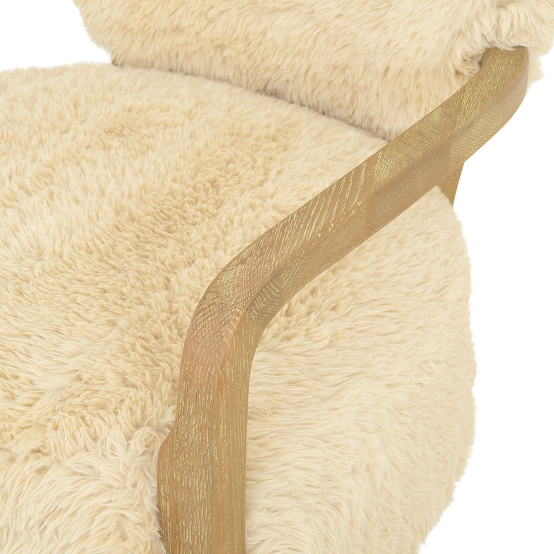 CERVINIA Fotoliu, imitație blană