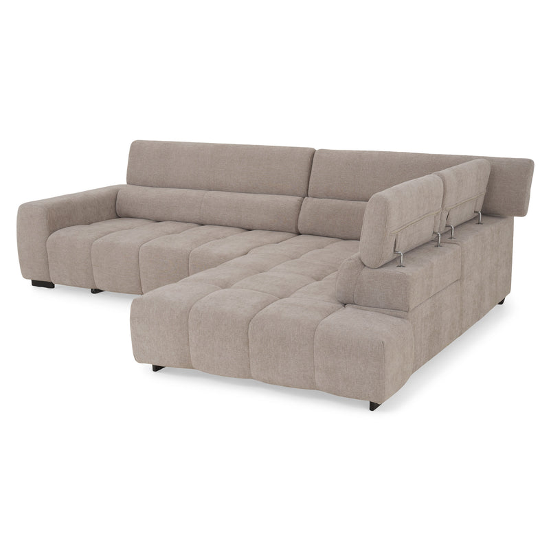 FILLIPAColțar extensibil, șezlong stânga/dreapta, stofă