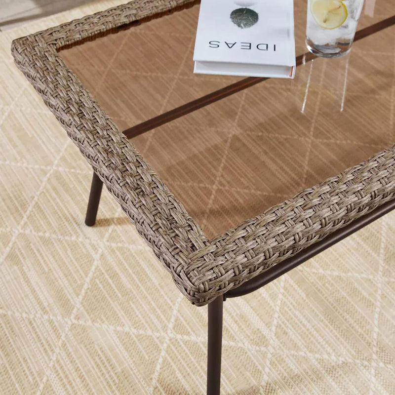 LIAM Set mobilier terasă/grădină, 2 fotolii, canapea și măsuță