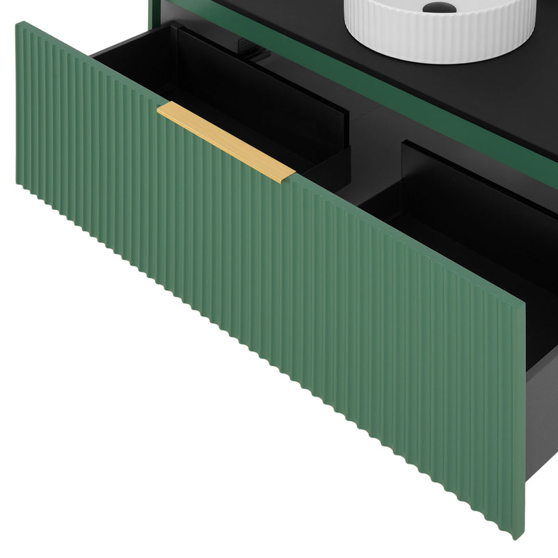 HORIK Set mobilier baie, mască lavoar, top lavoar, lavoar ceramic și oglindă