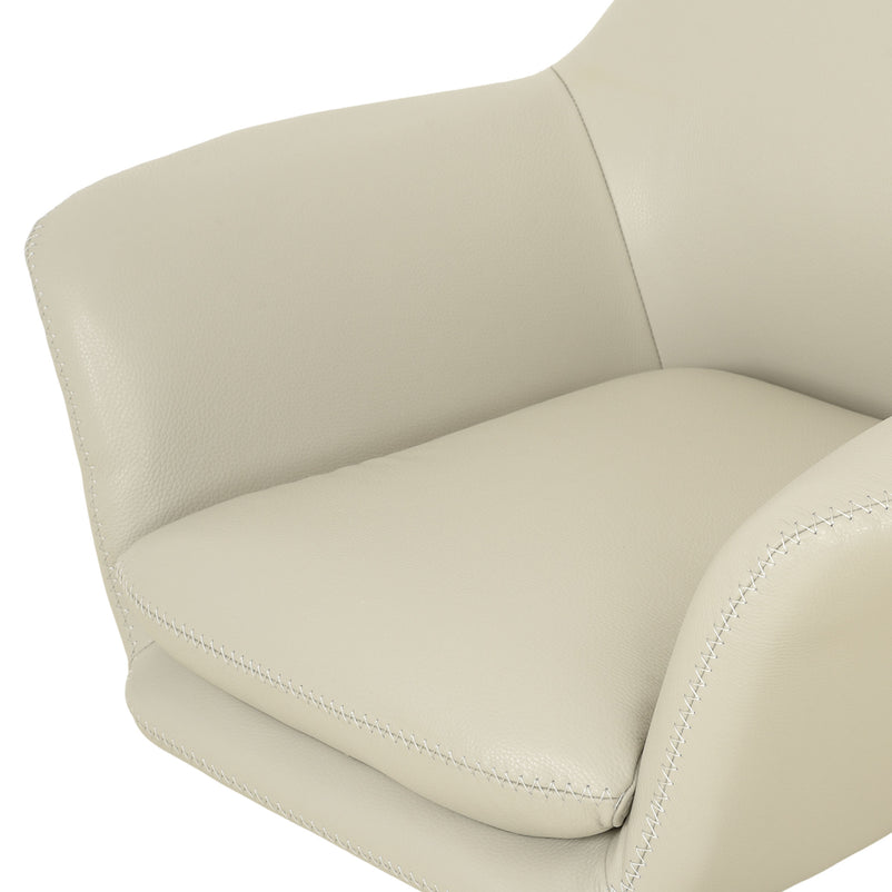 AMBLER Fotoliu rotativ, piele