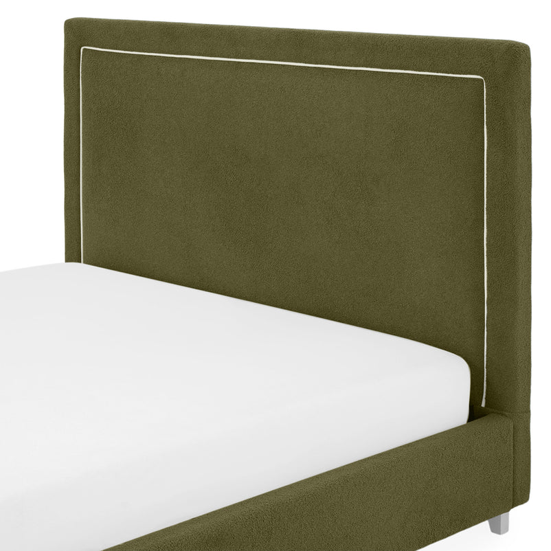 KOLLE Pat tapițat, 160x200cm, somieră și ladă depozitare incluse