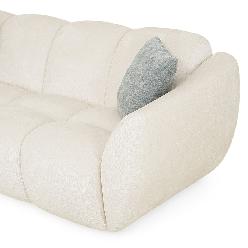 MALOME Canapea 3 locuri, 3 perne decor incluse, stofă